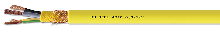 Rys. 6. Ekranowany przewód zasilający KU-REEL – ekran z wytrzymałych włókien zapobiega skręcaniu przewodu
