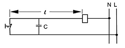 Rys. 4. Schemat połączeń dla wyzwalania trwałym impulsem, za pomocą przewodu dwużyłowego 